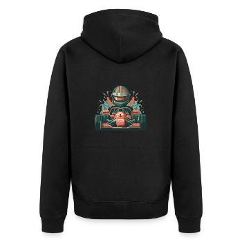 Voiture de sport - Veste à capuche bio Premium Unisexe - noir - Dos - Nico (187cm)