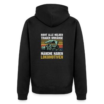 Model Railroad Model Train Train Railroad Railroad Railroad Railroad Model Train Model Train Model T - Unisex Premium Organic Zip Hoodie - black - Back - Nico (187cm)