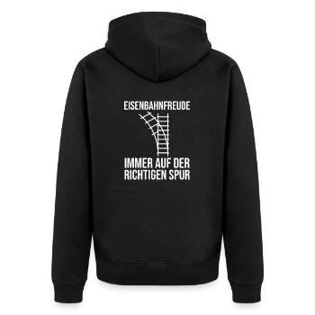 Model Railroad Model Train Train Railroad Railroad Railroad Railroad Model Train Model Train Model T - Unisex Premium Organic Zip Hoodie - black - Back - Nico (187cm)
