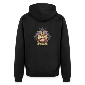 Carinthie Autriche drapeau armoiries Lion - Veste à capuche bio Premium Unisexe - noir - Dos - Nico (187cm)