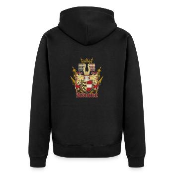 Carinthie Autriche drapeau armoiries Lion - Veste à capuche bio Premium Unisexe - noir - Dos - Nico (187cm)