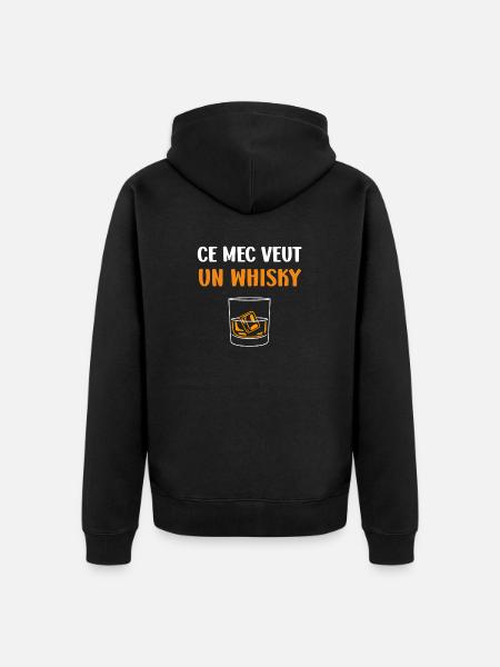 Whisky - Veste à capuche bio Premium Unisexe - noir