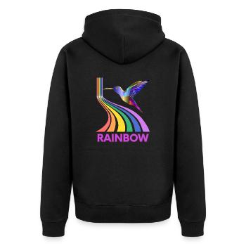Arc-en-ciel - Veste à capuche bio Premium Unisexe - noir - Dos - Nico (187cm)