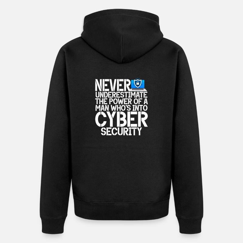 Cyber-sicherheits-hacker-hacking - Unisex Premium Bio Zip Hoodie - Schwarz