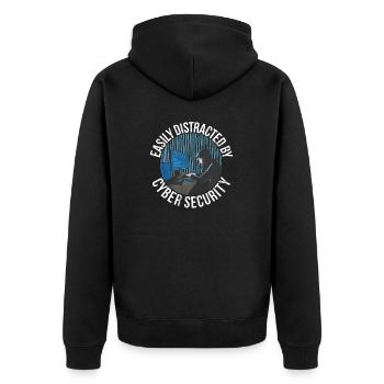 Piratage informatique en cybersécurité - Veste à capuche bio Premium Unisexe - noir - Dos - Nico (187cm)