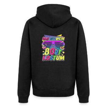 90s The Best Time - 90s Theme Party - Unisex Premium Organic Zip Hoodie - black - Back - Nico (187cm)