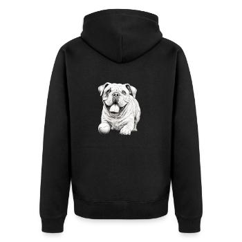 Bouledogues anglais Dog Holder T Dog Walking - Veste à capuche bio Premium Unisexe - noir - Dos - Nico (187cm)