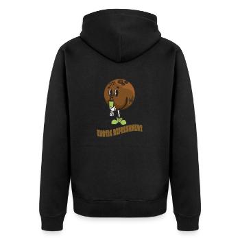 Coconut Lover Juice Beach Tropical Summer - Unisex Premium Organic Zip Hoodie - black - Back - Nico (187cm)