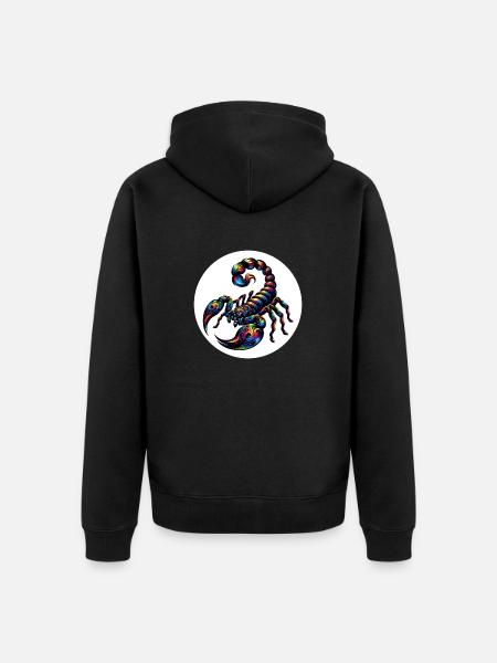 Scorpion - Unisex Premium Organic Zip Hoodie - black