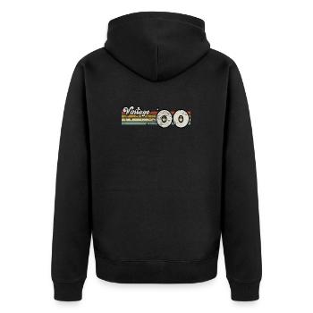 Rétro anniversaire né en 2000 slogan phrase citation - Veste à capuche bio Premium Unisexe - noir - Dos - Nico (187cm)