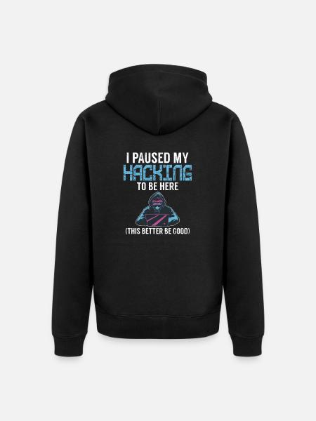 Cyber-sicherheits-hacker-hacking - Unisex Premium Bio Zip Hoodie - Schwarz