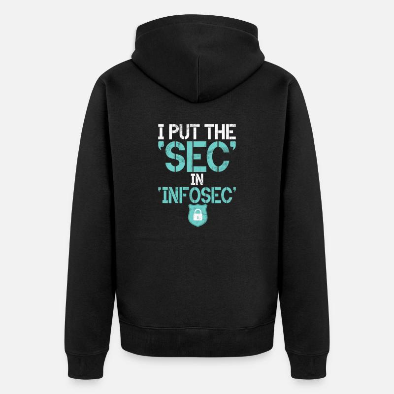Cyber-sicherheits-hacker-hacking - Unisex Premium Bio Zip Hoodie - Schwarz