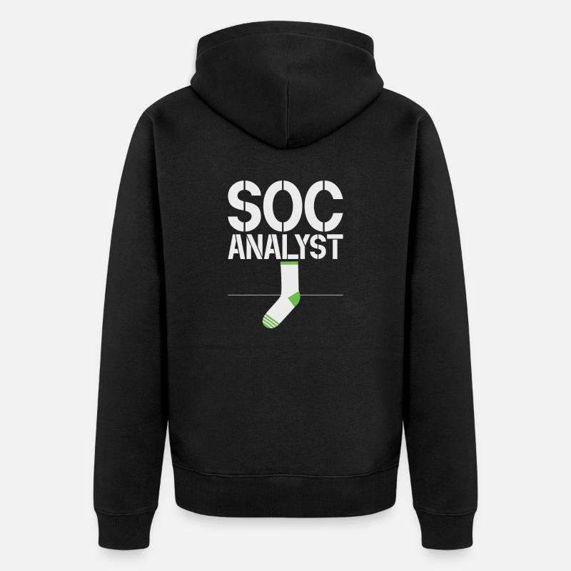 Cyber-sicherheits-hacker-hacking - Unisex Premium Bio Zip Hoodie - Schwarz