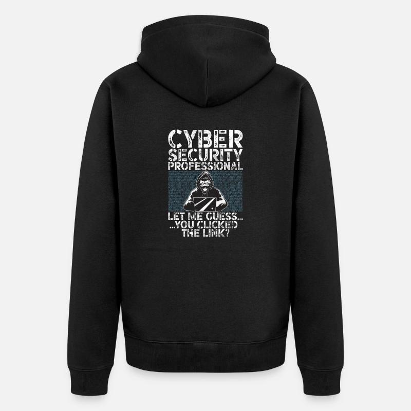 Cyber-sicherheits-hacker-hacking - Unisex Premium Bio Zip Hoodie - Schwarz
