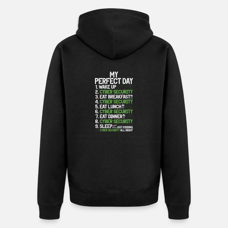 Cyber security hacker hacking - Unisex Premium Organic Zip Hoodie - black