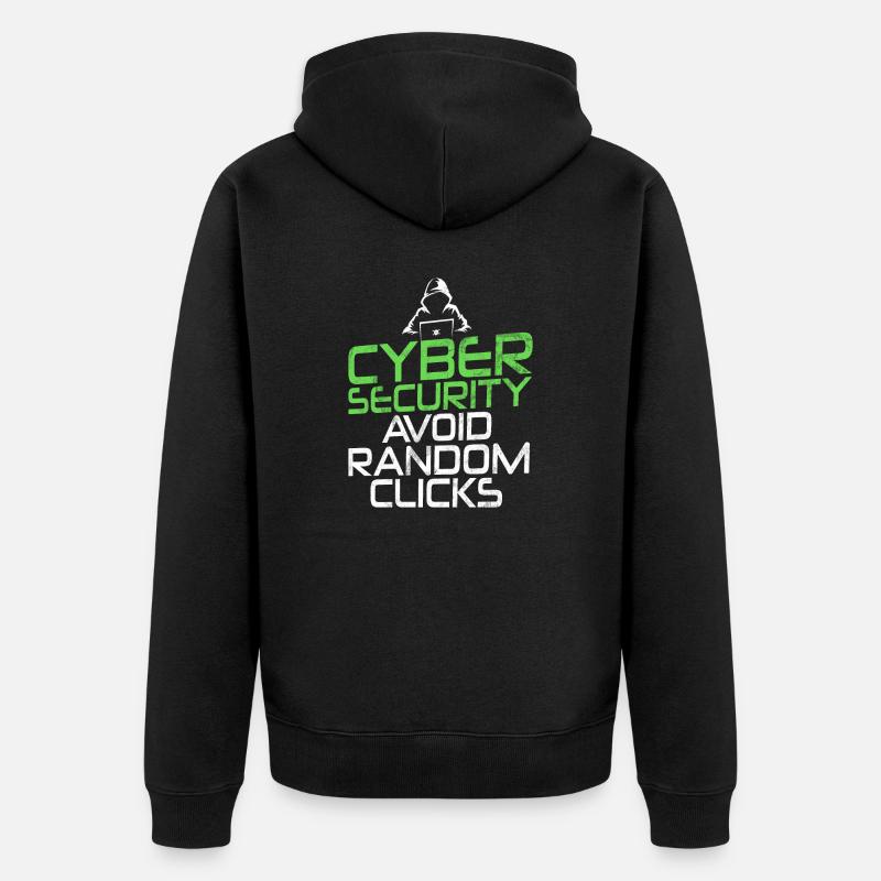 Cyber-sicherheits-hacker-hacking - Unisex Premium Bio Zip Hoodie - Schwarz