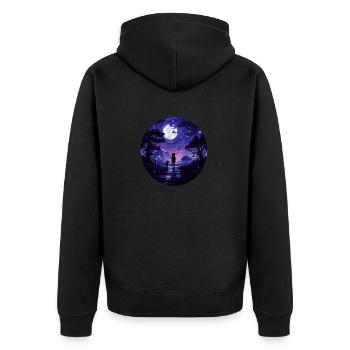Dog Owner Dog School Walking T-shirt for women - Unisex Premium Organic Zip Hoodie - black - Back - Nico (187cm)