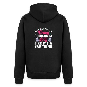 Chinchilla - Veste à capuche bio Premium Unisexe - noir - Dos - Nico (187cm)