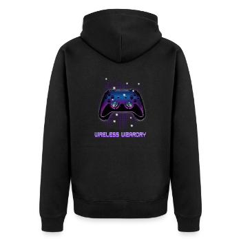 Gamers Video Gaming Geek Console Game Controller - Unisex Premium Organic Zip Hoodie - black - Back - Nico (187cm)