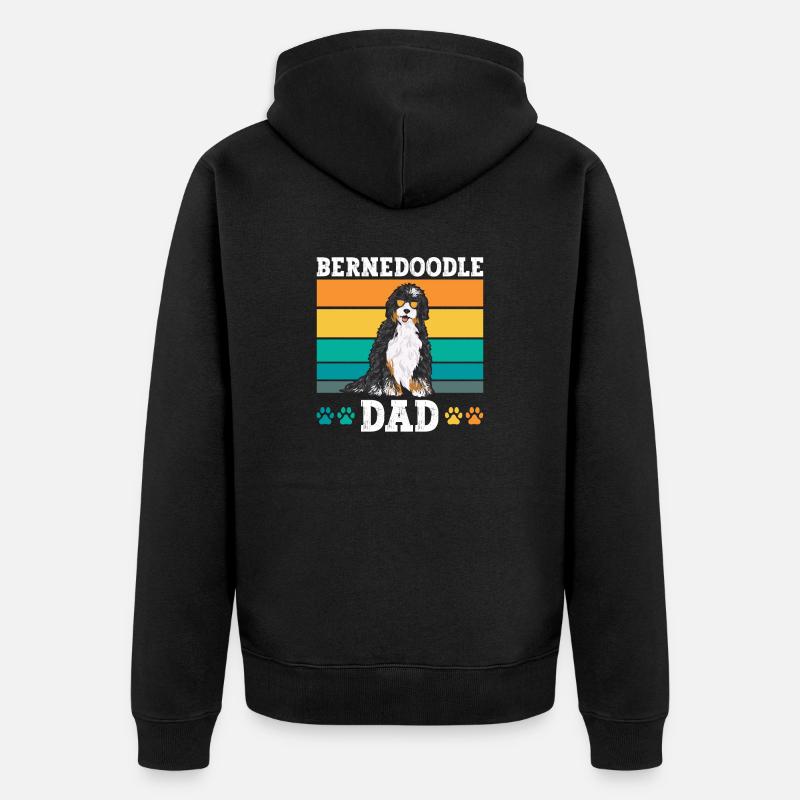 Chien Bernedoodle - Veste à capuche bio Premium Unisexe - noir