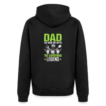 Jardinage Papa Horticulture Jardinage Papa Plante - Veste à capuche bio Premium Unisexe - noir - Dos - Nico (187cm)