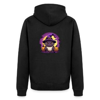 Costume d'Halloween pour chat méchant Chat kawaii - Veste à capuche bio Premium Unisexe - noir - Dos - Nico (187cm)