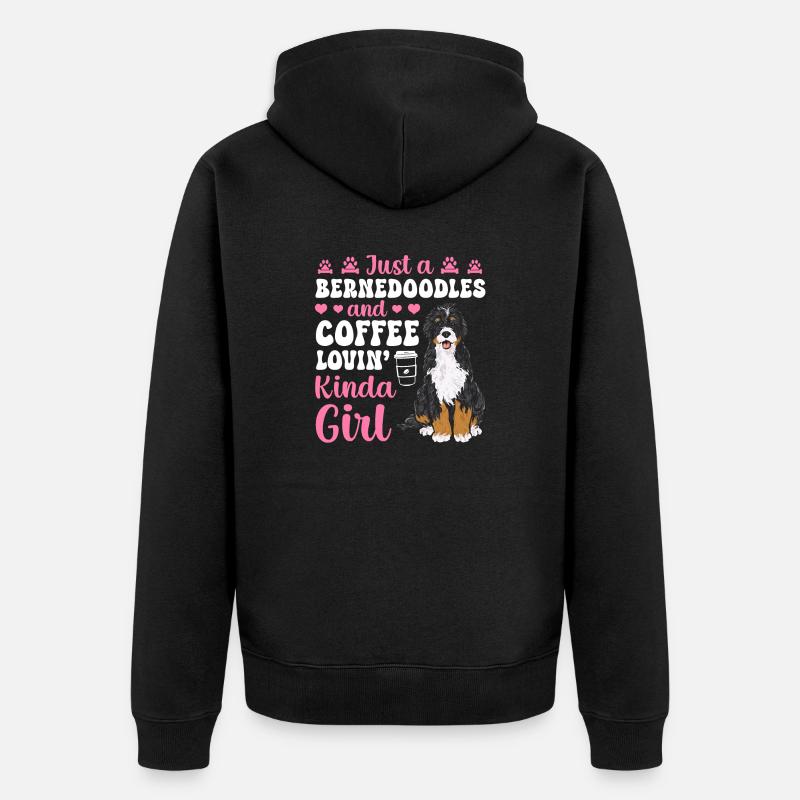 Chien Bernedoodle - Veste à capuche bio Premium Unisexe - noir