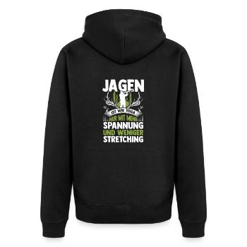 Hunting Hunting Deer Hunting Wild Boar Hunting Hunter - Unisex Premium Organic Zip Hoodie - black - Back - Nico (187cm)