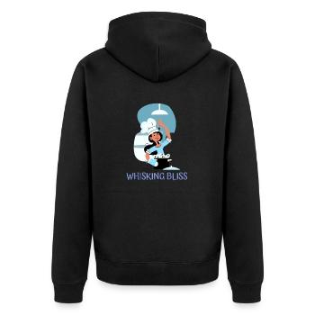 Chef Cook Kitchen Culinary Retro Bake Restaurant - Unisex Premium Organic Zip Hoodie - black - Back - Nico (187cm)