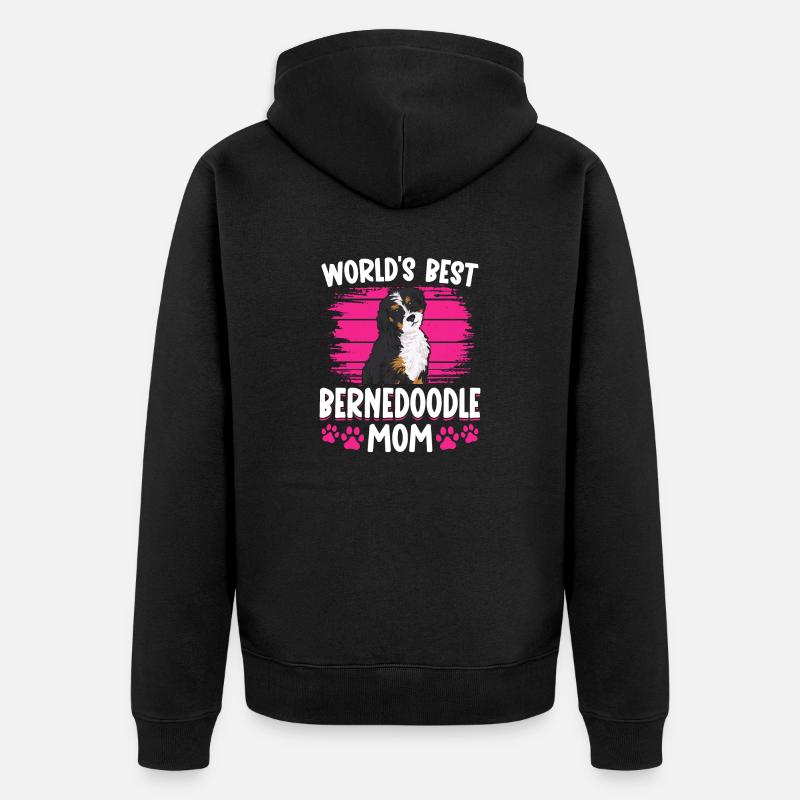 Chien Bernedoodle - Veste à capuche bio Premium Unisexe - noir