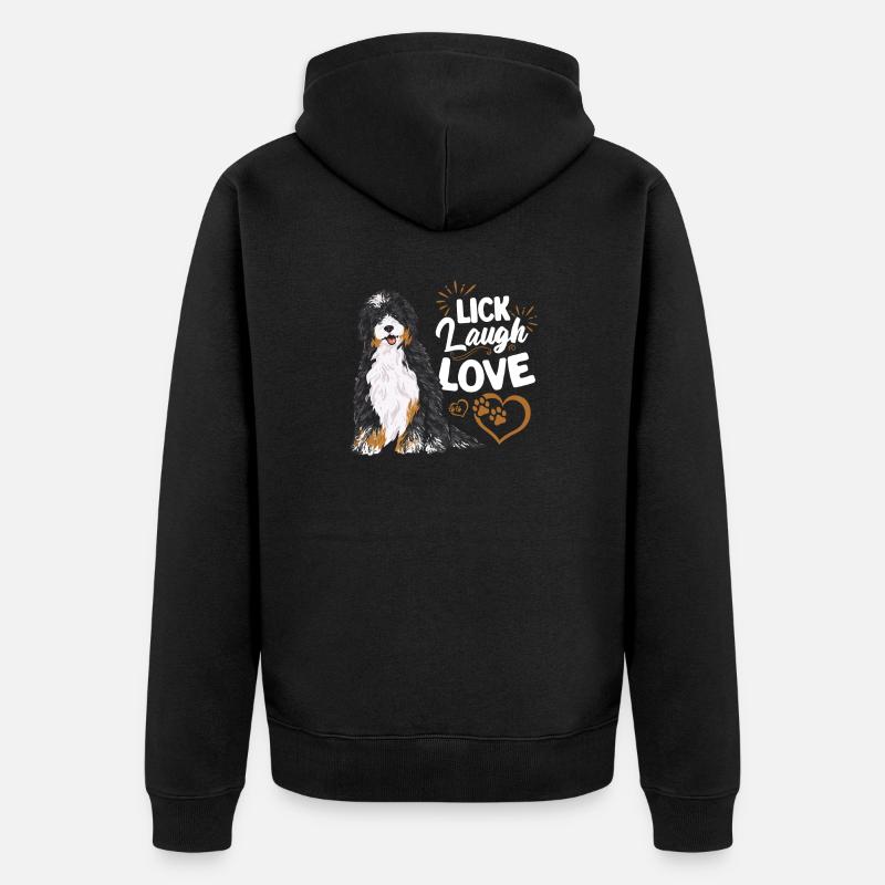 Chien Bernedoodle - Veste à capuche bio Premium Unisexe - noir