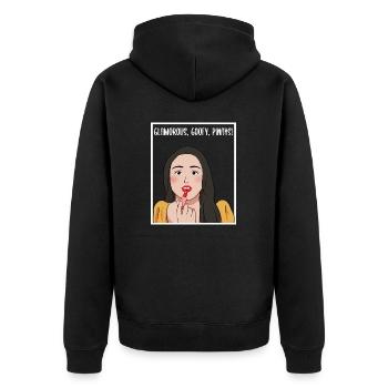 Philippinen Filipina Flagge Dalagang I Geschenk - Unisex Premium Bio Zip Hoodie - Schwarz - Hinten - Nico (187cm)