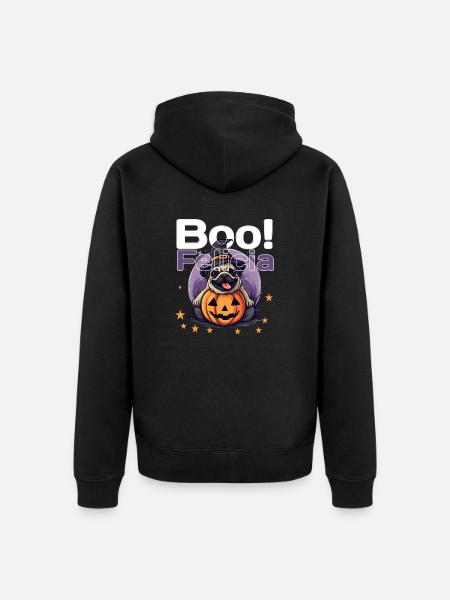 Halloween Boo Felicia - Unisex Premium Organic Zip Hoodie - black