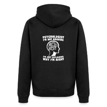 I Droit Psychologie Mental Santé mentale - Veste à capuche bio Premium Unisexe - noir - Dos - Nico (187cm)