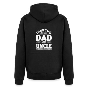 Papa - Veste à capuche bio Premium Unisexe - noir - Dos - Nico (187cm)