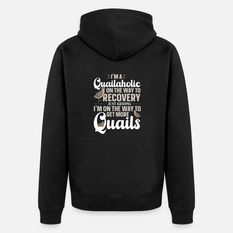 Oiseau de caille - Veste à capuche bio Premium Unisexe - noir