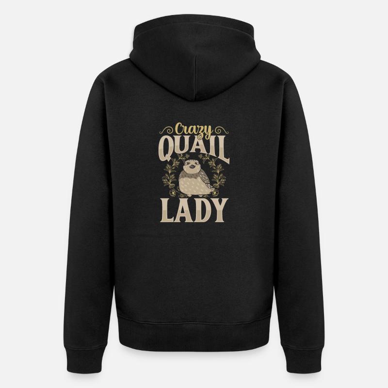 Oiseau de caille - Veste à capuche bio Premium Unisexe - noir