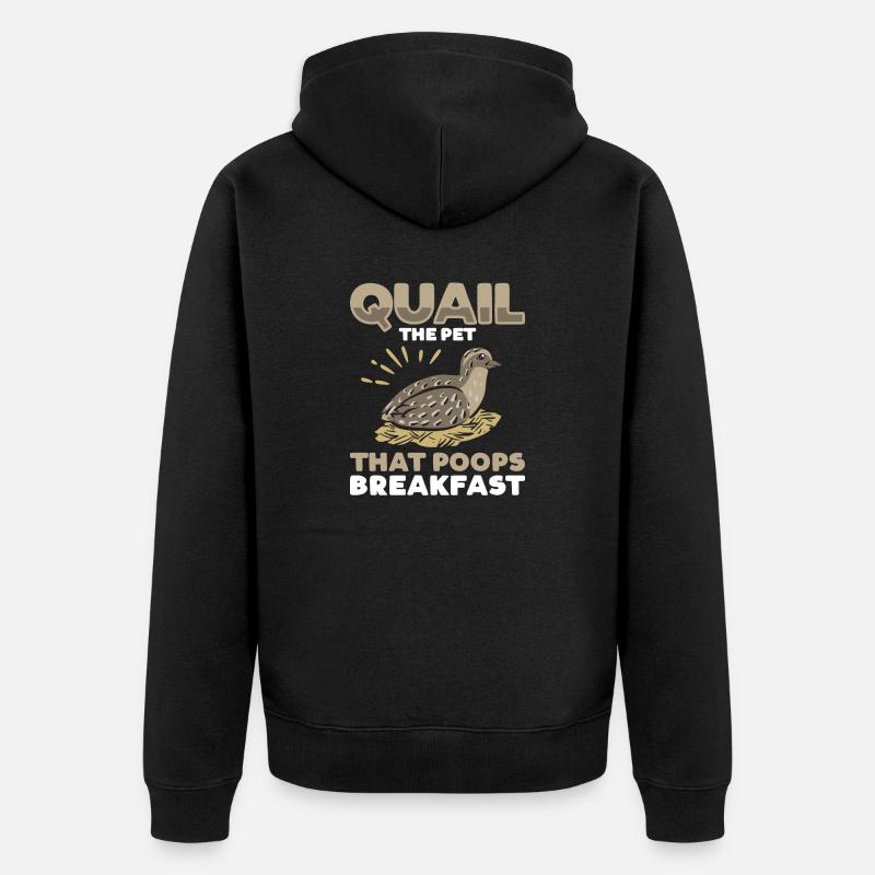 Oiseau de caille - Veste à capuche bio Premium Unisexe - noir