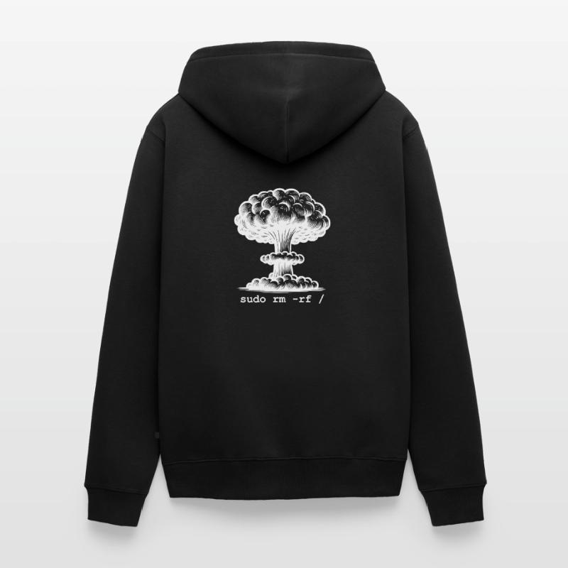 Linux Funny Linux Command Sudo RM RF pour Homme Veste à capuche bio Premium Unisexe