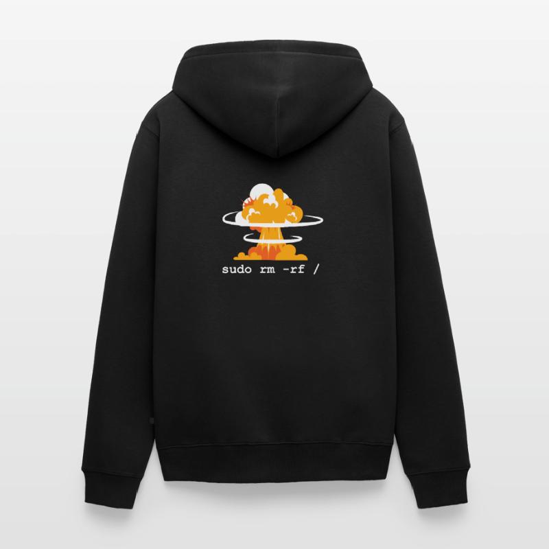 Linux Funny Linux Command Sudo RM RF pour Homme Veste à capuche bio Premium Unisexe