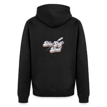 Disc Golf Dad Disc Golf Father Disc Golf Parents - Unisex Premium Organic Zip Hoodie - black - Back - Nico (187cm)