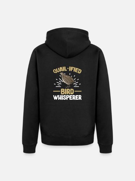 Wachtel Vogel - Unisex Premium Bio Zip Hoodie - Schwarz