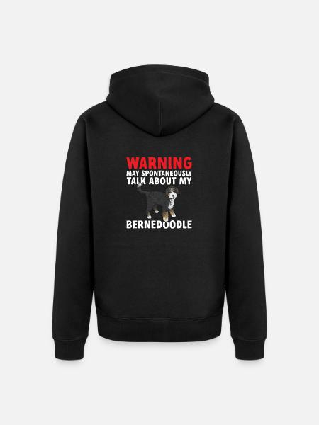 Bernedoodle Dog - Unisex Premium Organic Zip Hoodie - black