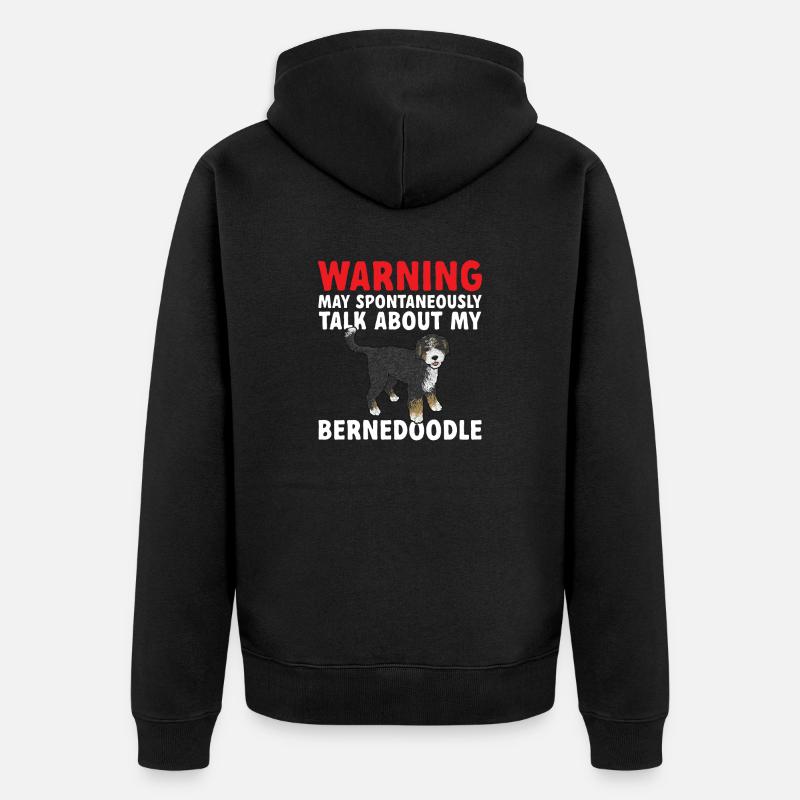 Bernedoodle Hund - Unisex Premium Bio Zip Hoodie - Schwarz