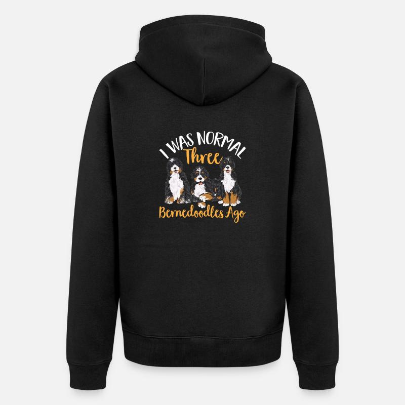 Bernedoodle Hund - Unisex Premium Bio Zip Hoodie - Schwarz