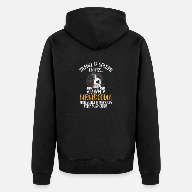 Chien Bernedoodle - Veste à capuche bio Premium Unisexe - noir
