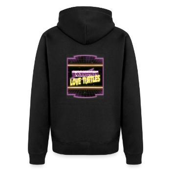 gift idea turtle life cycle turtle care awesome - Unisex Premium Organic Zip Hoodie - black - Back - Nico (187cm)