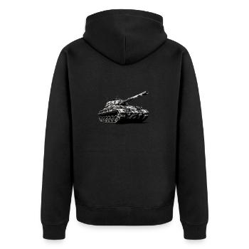 German heavy tank |German armored weapon - Unisex Premium Organic Zip Hoodie - black - Back - Nico (187cm)