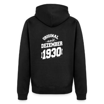Décembre 1930 Original pour 93 ans homme femme - Veste à capuche bio Premium Unisexe - noir - Dos - Nico (187cm)