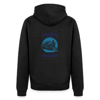 Les vendredis pour les cheminots Locomotive Model Railway - Veste à capuche bio Premium Unisexe - noir - Dos - Nico (187cm)